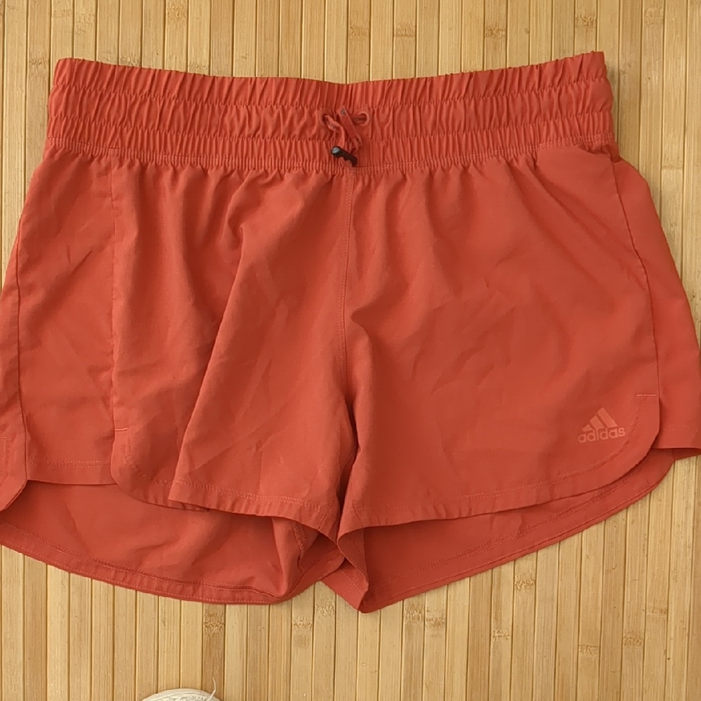 Women's Adidas Running Shorts in Terracotta Orange, Size Medium